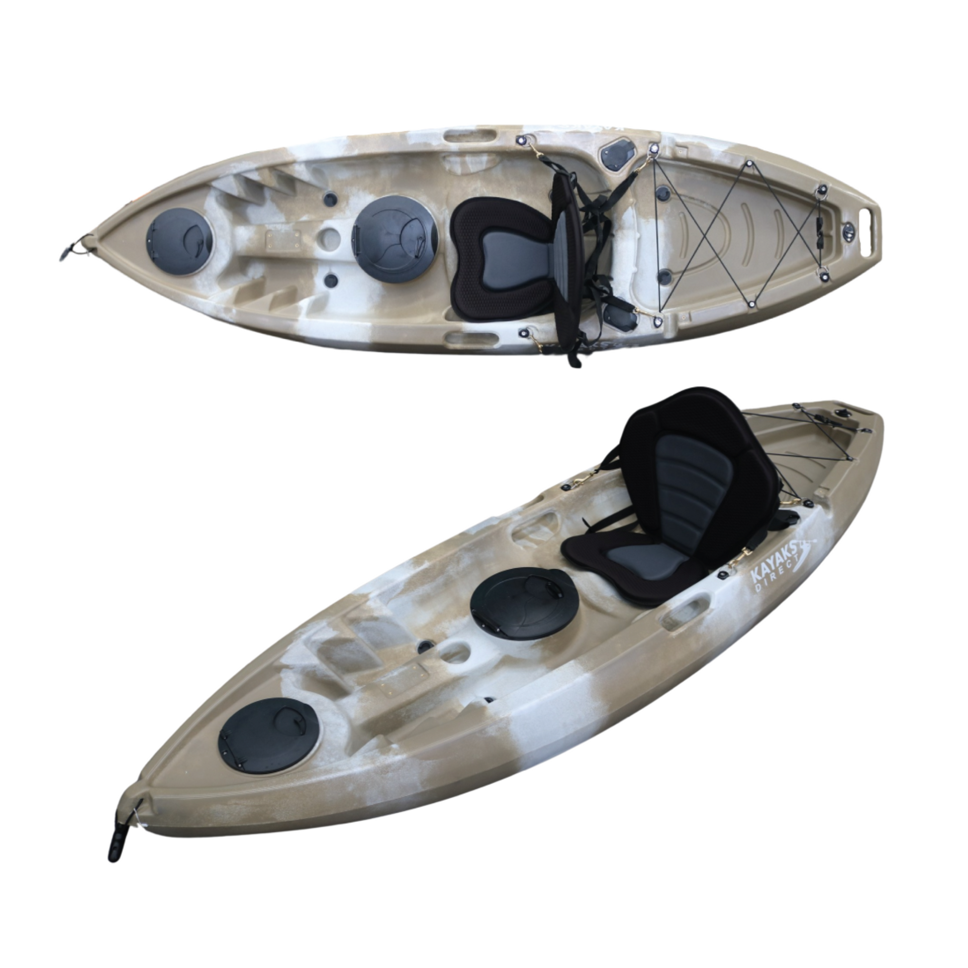 Desert Camo Kayak, Sit-on-Top 7.8ft Shorty by Kayaks Direct
