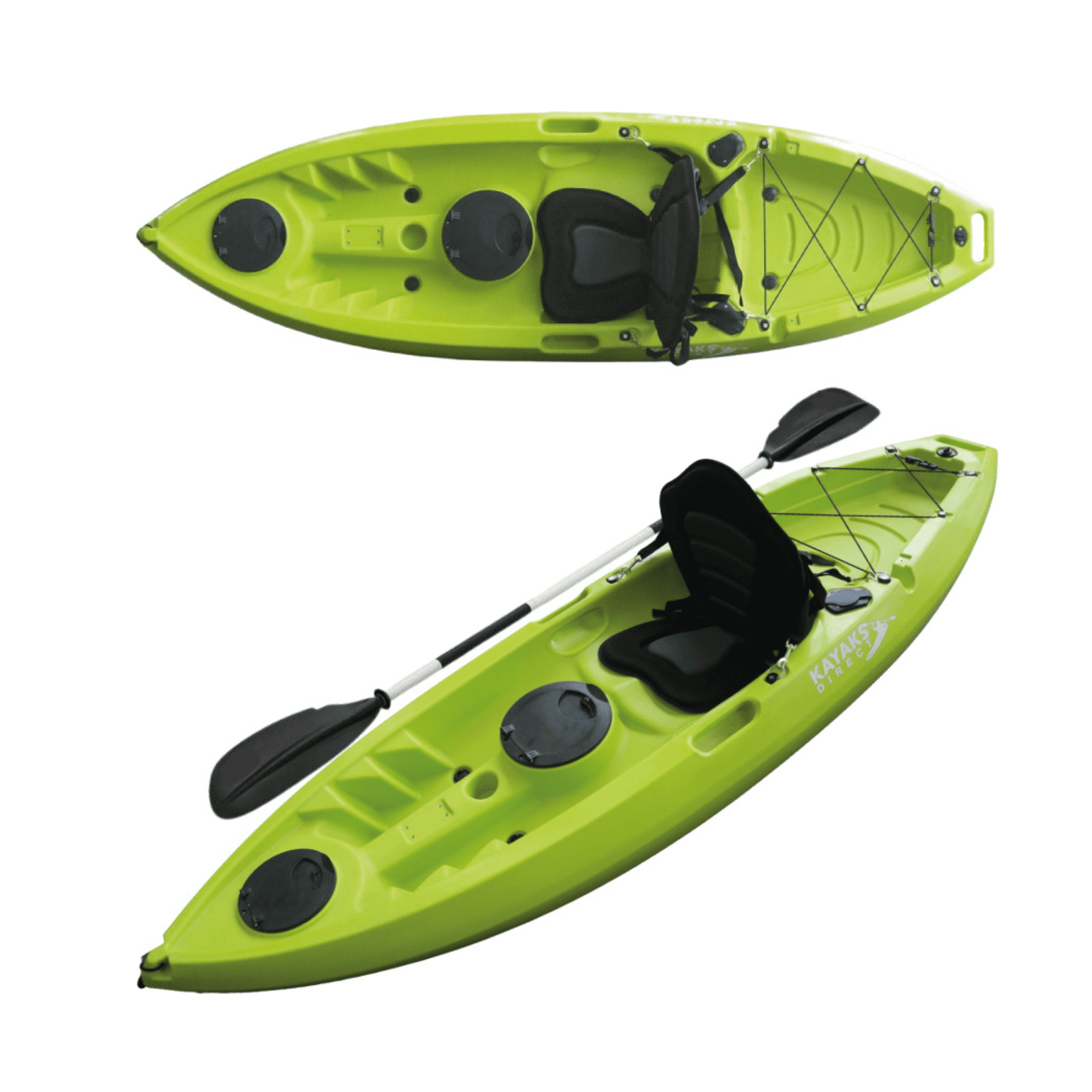 Lime Green Kayak, Sit-on-Top 7.8ft Shorty by Kayaks Direct