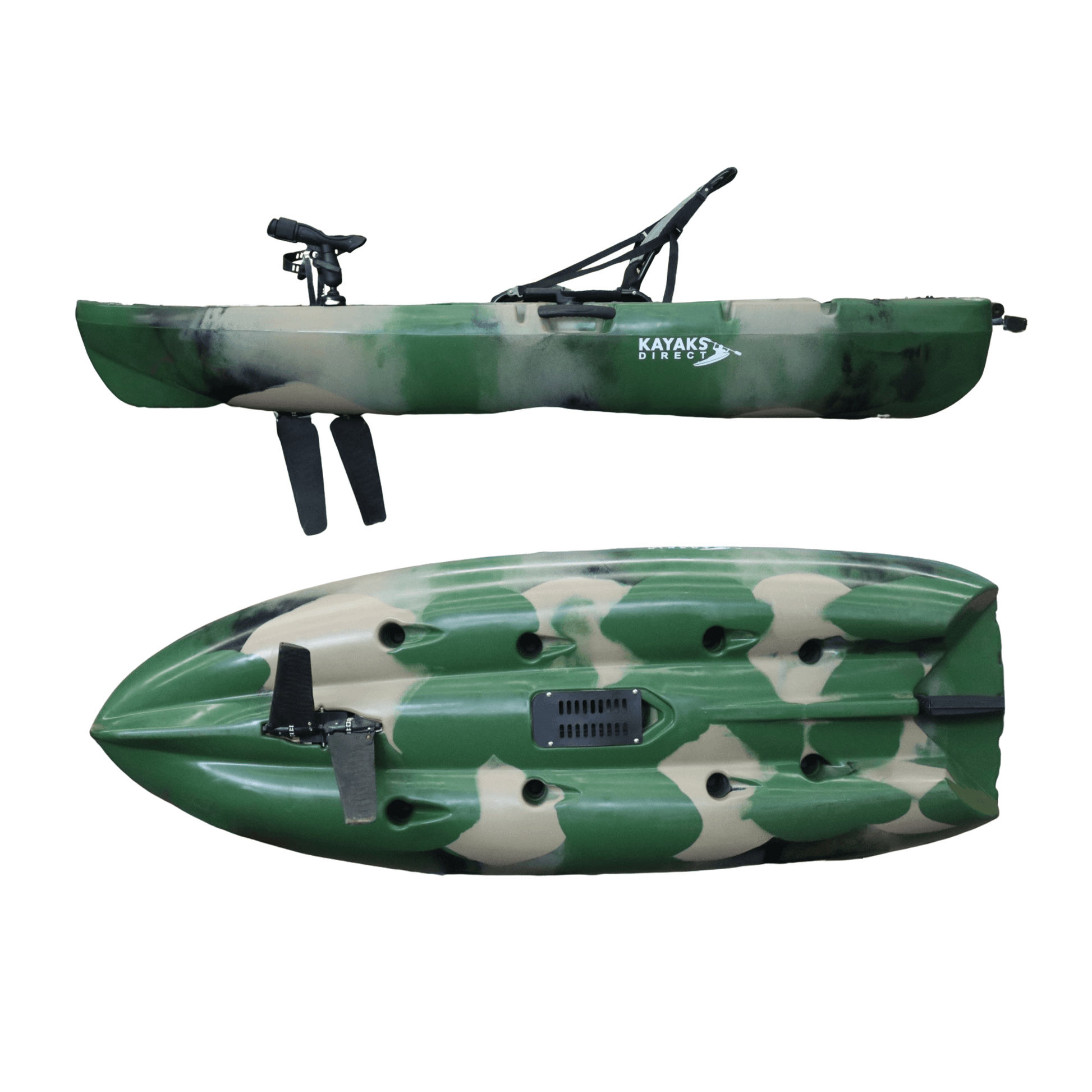 Wideboy Pedal Fishing Kayak (Army Camo) 8.2ft Sit-on-Top Kayak – Kayaks ...